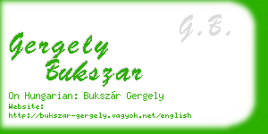 gergely bukszar business card